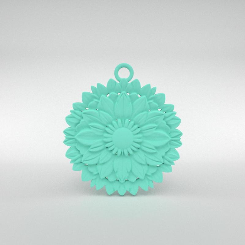 Daisies Mandala Pendant