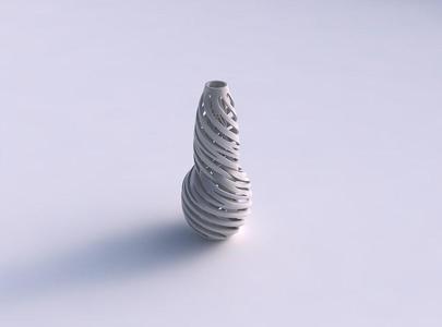 Vase curved twisted with intertwining lines very twisted and ...
