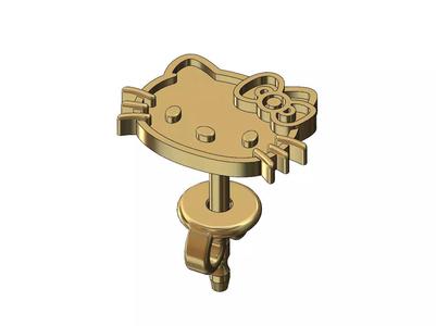 Hello kitty enamel stud earring