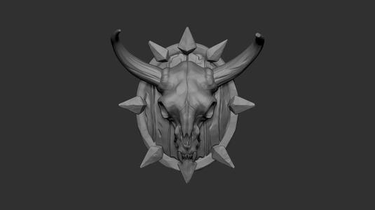 Stylized skull lamp