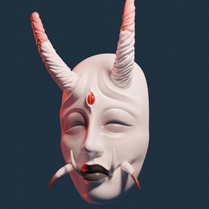 Japan Oni Girl Mask