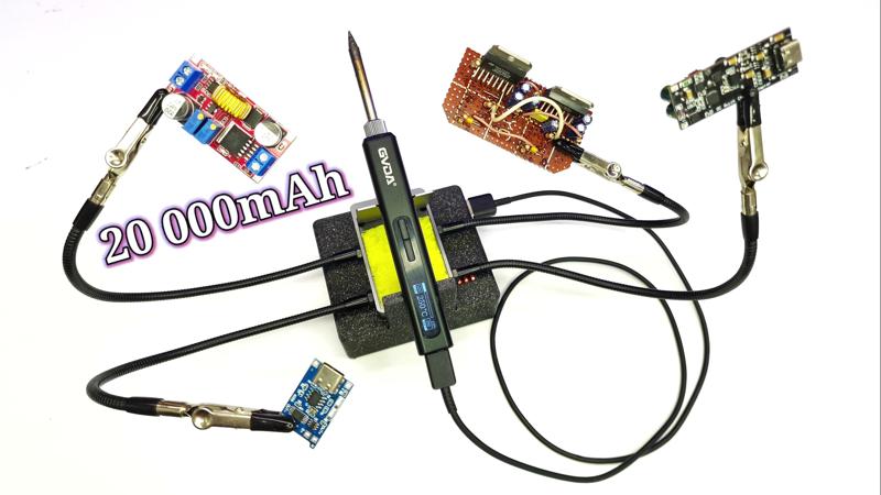 Portable 20 000mAh Li-Ion Soldering iron Stand for  GVDA GD300