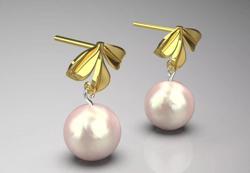 pearl gold earring pe0040