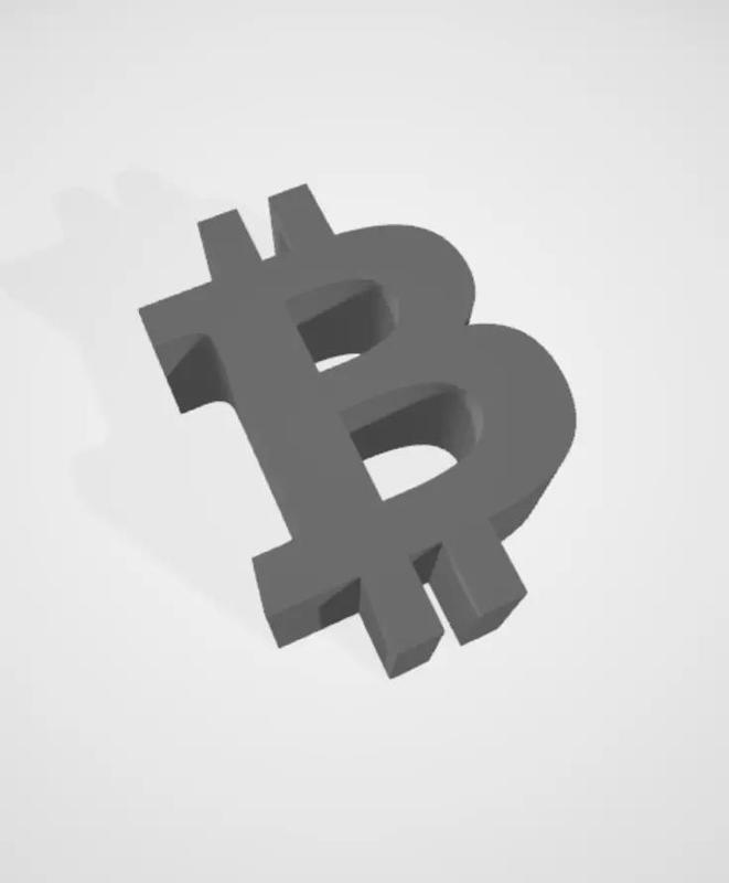 Bitcoin Btc Crypto monnai logo 3D