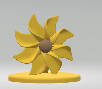 decorative sunflower 3D printable model