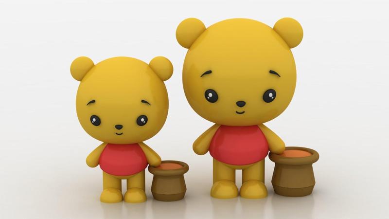 Chibi Bear Figurine 3d printable model
