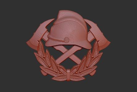 Firefighter 3d relief .stl file