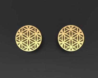 Pusset earrings Flower of life