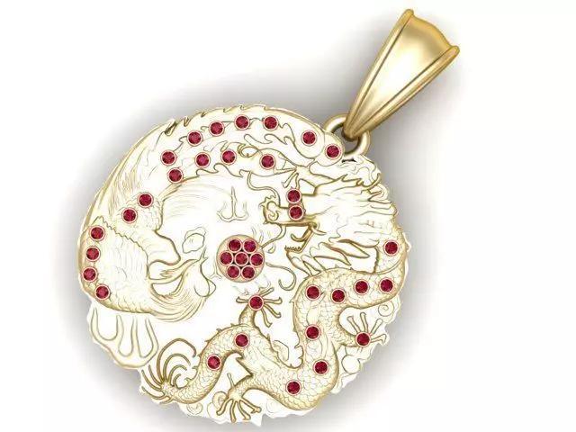 Dragon phoenix pendant 3D printable model