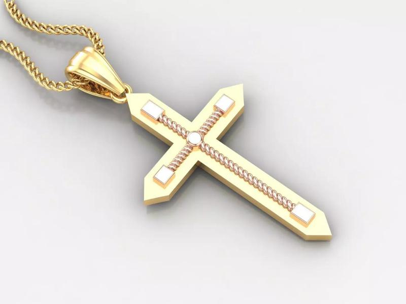 Jesus Christ Cross Pendant Print 4CP097