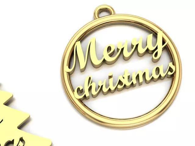 merry christmas pendant