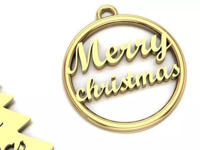 merry christmas pendant