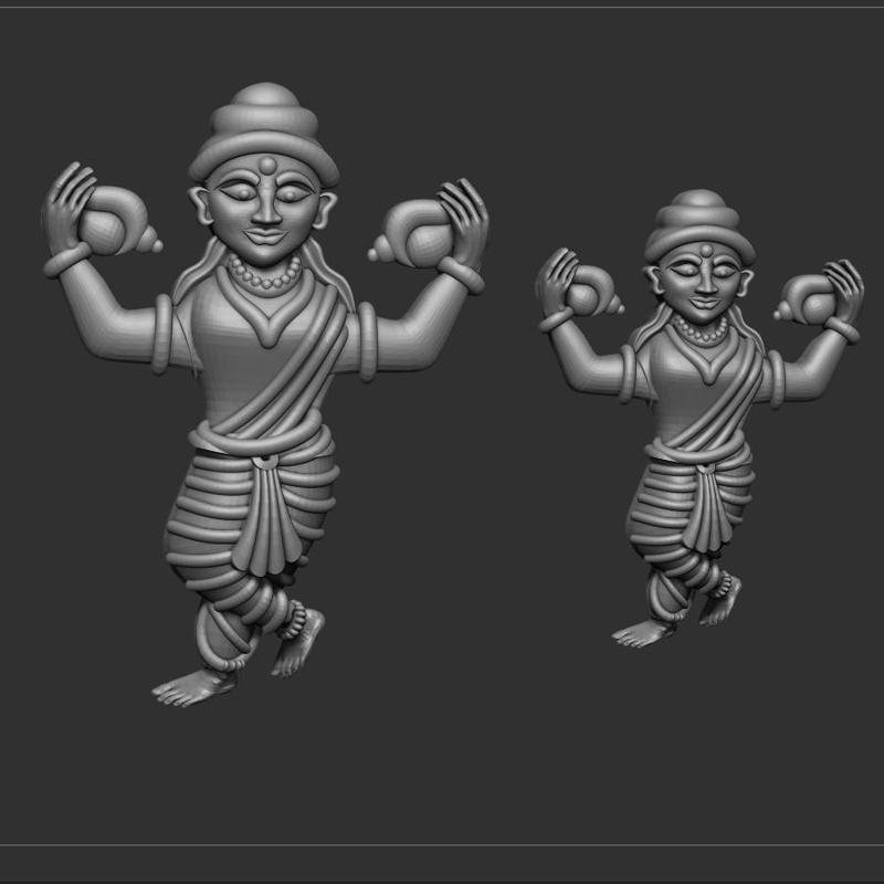 Girl murti with sankho