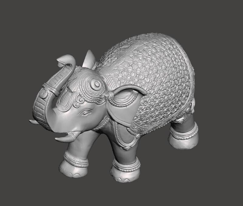 Elephant Traditional 3D Scanned Model KB 1004