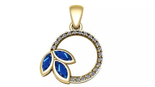 LEAF FLOWER STYLE PENDANT 3D PRINTABLE MODEL