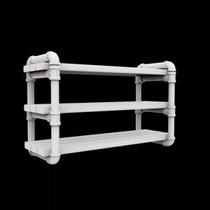 Industrial Pipe Shelf 3D Printable Model