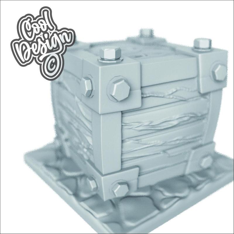 BOARD GAME SQUARED WOOD BOX