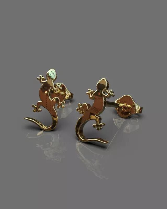 Light lizard earrings