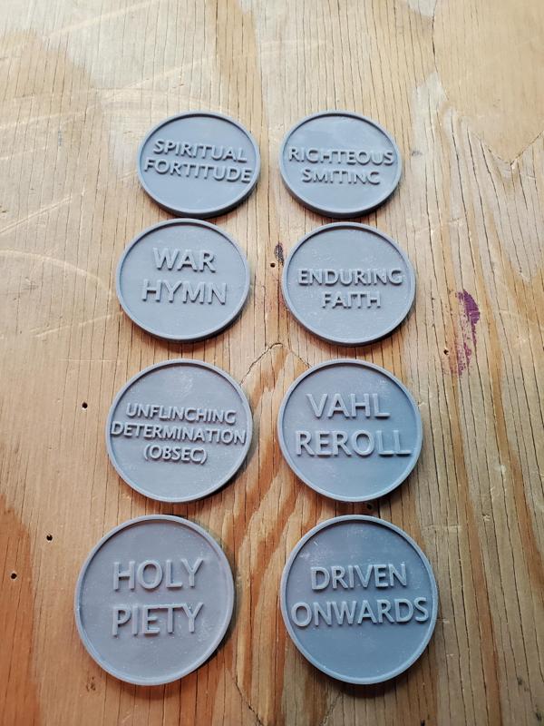 Sisters of Battle Gaming Tokens