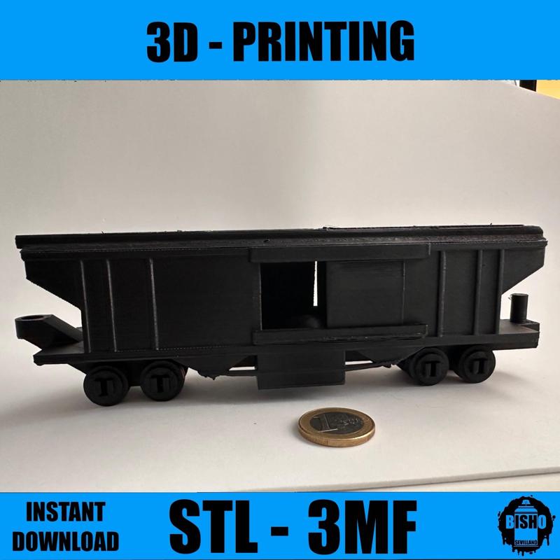 GRAFFITI Freight train, STL and 3MF file, download your diorama and miniature