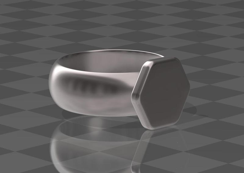 Ring, signet ring style, to personalize