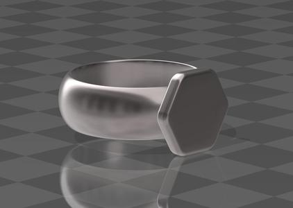 Ring, signet ring style, to personalize