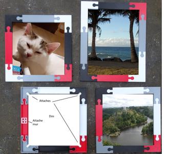 Puzzle photo frame
