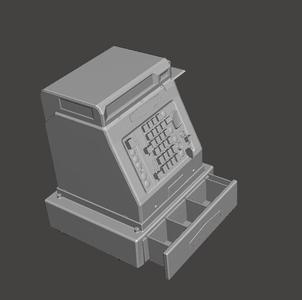 vintage cash register machine