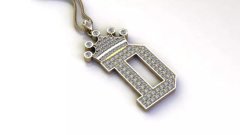 D Letter Pendant