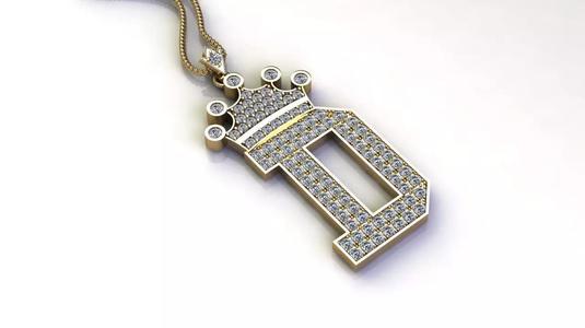 D Letter Pendant