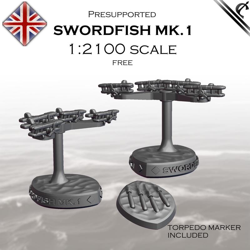 Fairey Swordfish Mk1 - Royal Navy Air Force - Presupported  -  Free