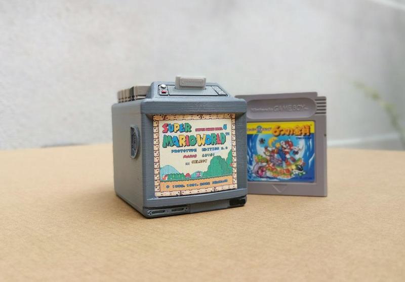 Miniature Sharp SF1  TV  Inspired Game Boy Cartridge Holder