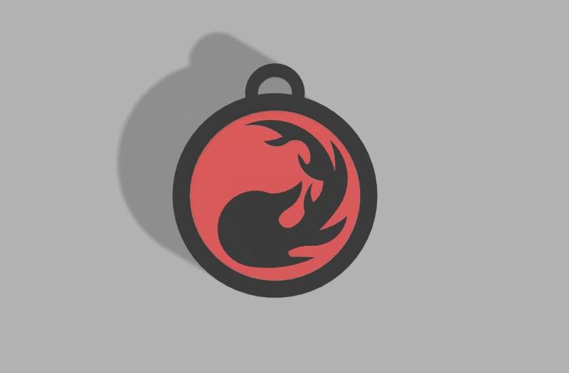 red mana pendant/keychain