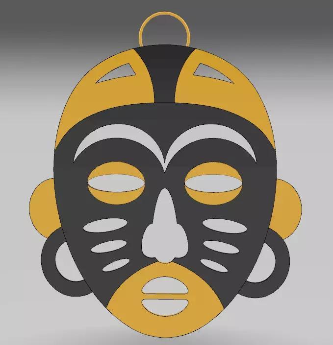 African mask pendant