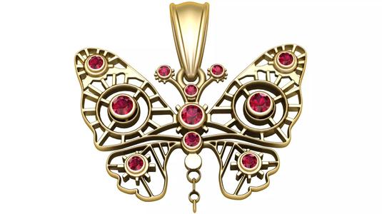 Golden Butterfly Pendant