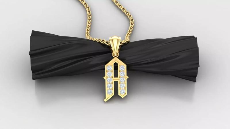 A Letter Pendant Alphabet Version 5