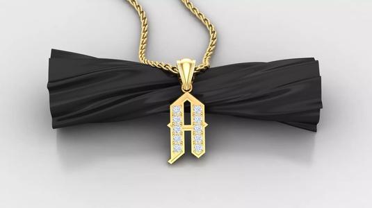 A Letter Pendant Alphabet Version 5