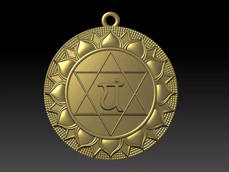 Anahata or heart chakra Pendant for printing