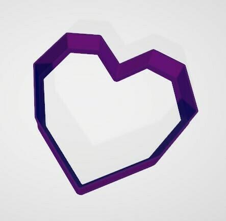 Corazon Decagono Heart Cookie cutter cookie cutter