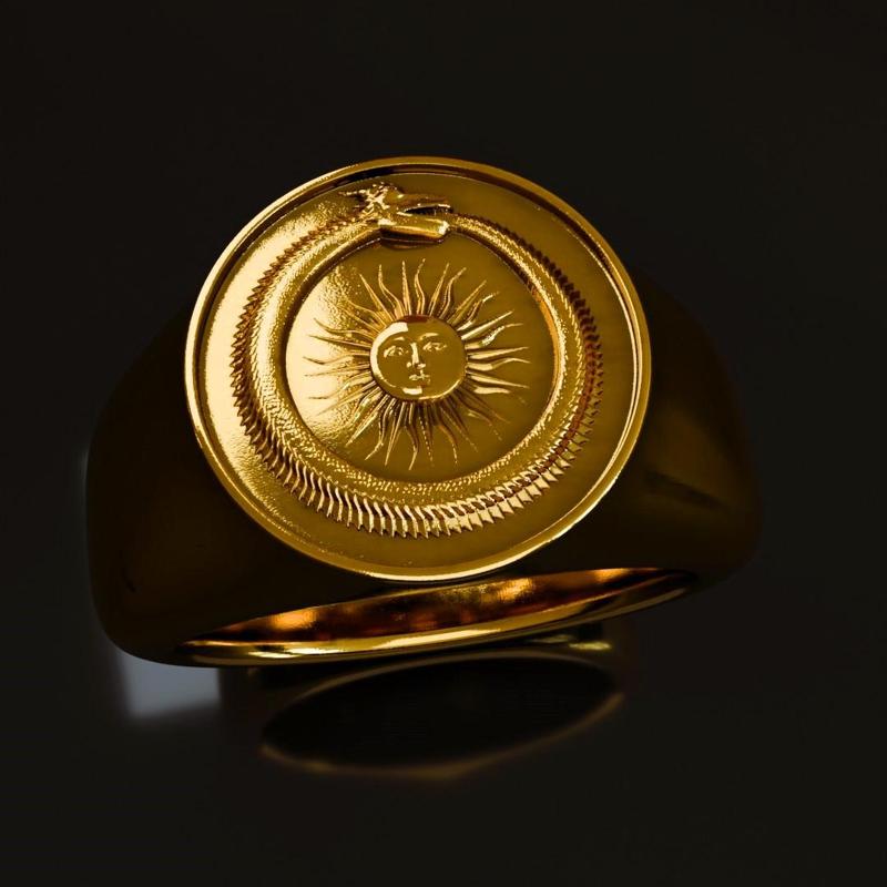 Uroboros ring and sun