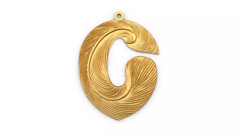 Alphabet Letter C Pendant