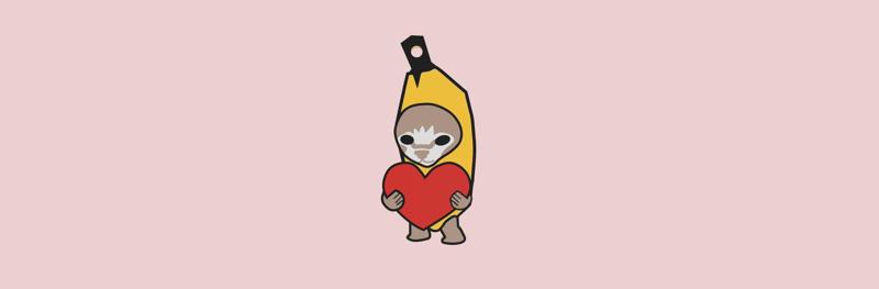 Banana cat keychain with heart