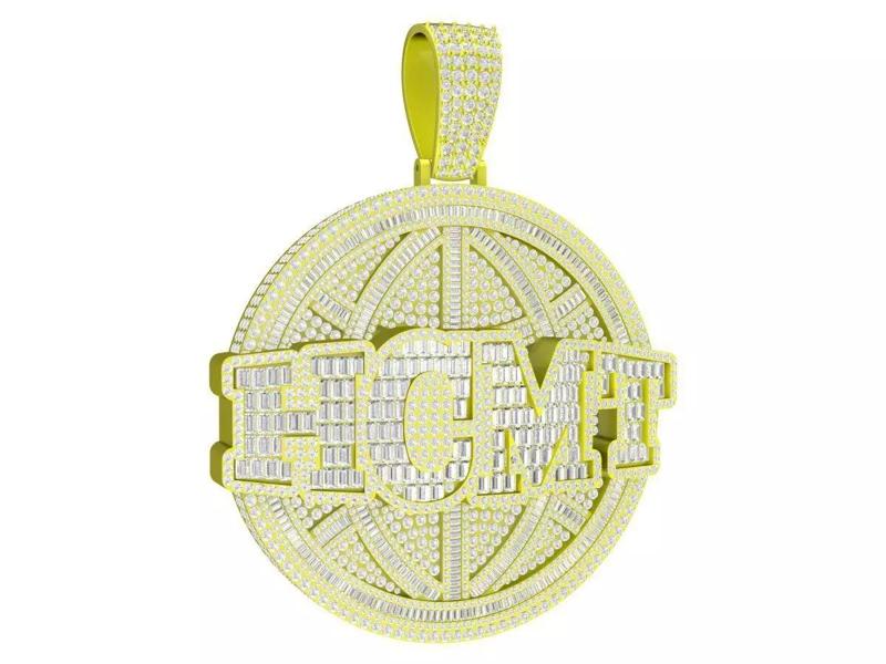 7917 HCMT hit hop diamond men pendant