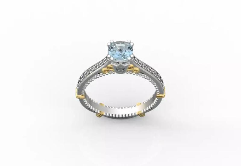 6 MM PIRLANTA BLUE TOPAZ YUZUK