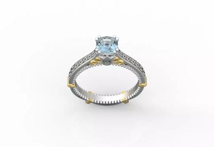 6 MM PIRLANTA BLUE TOPAZ YUZUK
