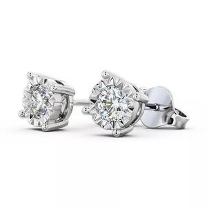 stl file pair of diamond stud earrings gold