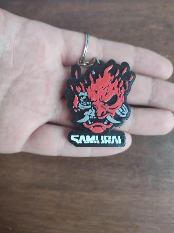 CyberPunk 2077 Samurai Logo Keychain