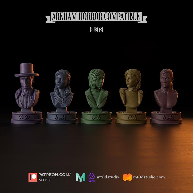 Investigator Busts Pack 07 - Arkham Horror compatible