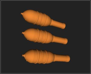 German Werfer-Granate Wfr. Gr. 28/30/32 set in scale 1/48