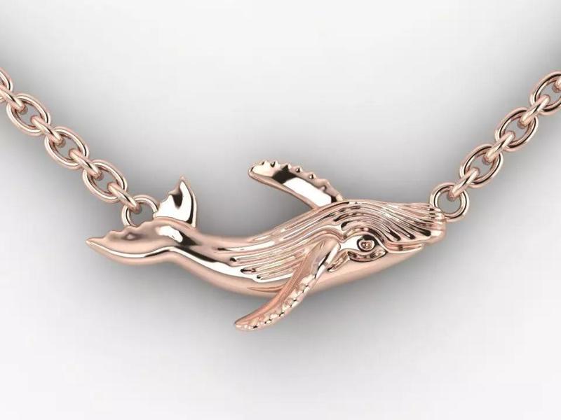 Blue whale pendant
